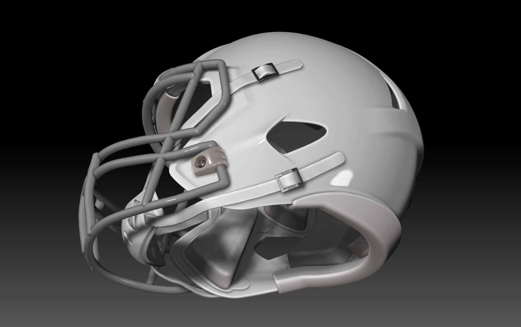 NFL Riddell Speed helmet with padding 3D print model_2
