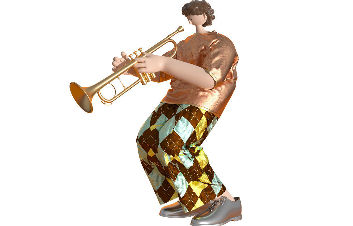 C4D model hip-hop dance figure dance 3D model_4