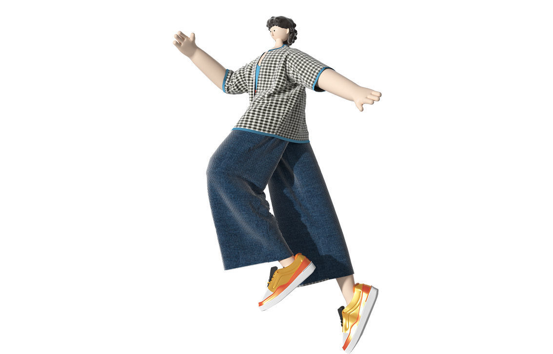 C4D model hip-hop dance figure dance 3D model_3