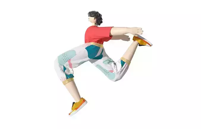 C4D model hip-hop dance figure dance 3D model