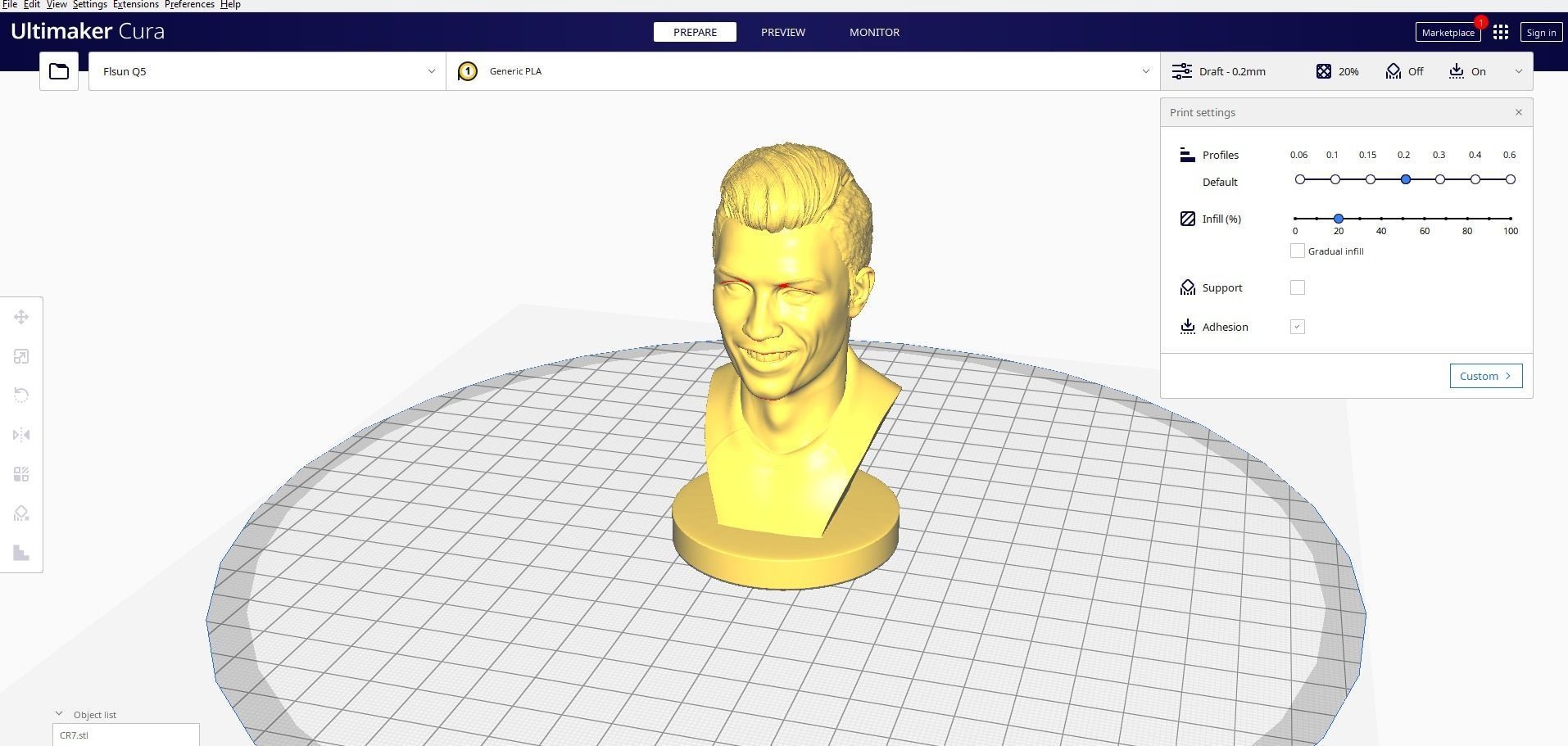 CRISTIANO RONALDO BUST 3D print model_1