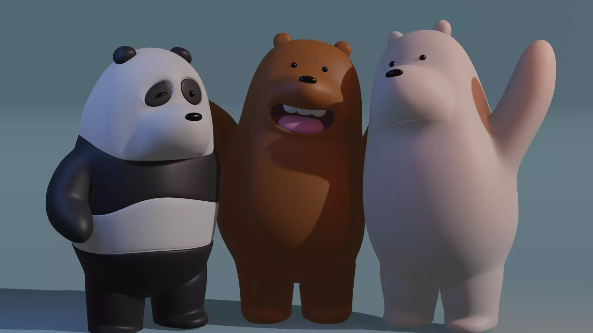 We are Bare Bears 3D model