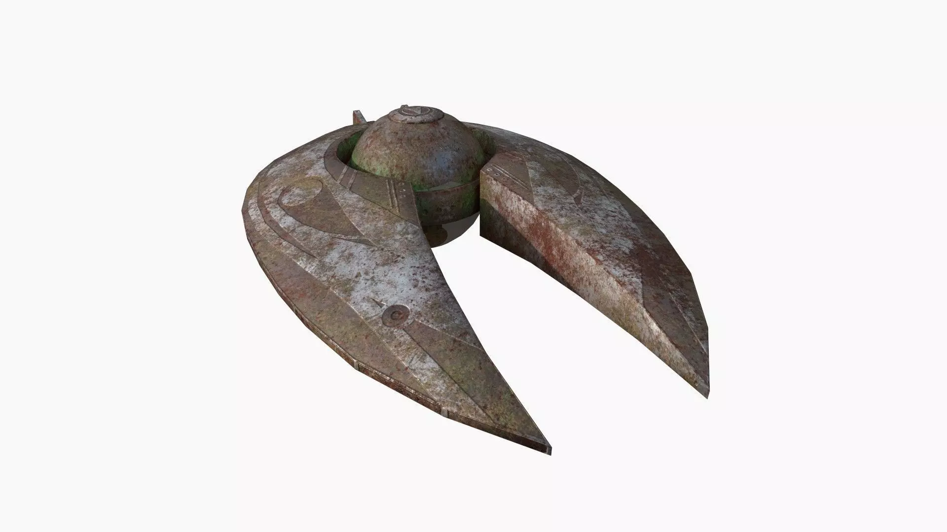 Alien Spaceship UFO I11 Abandoned - Sci Fi Spacecraft Design Low-poly 3D model
