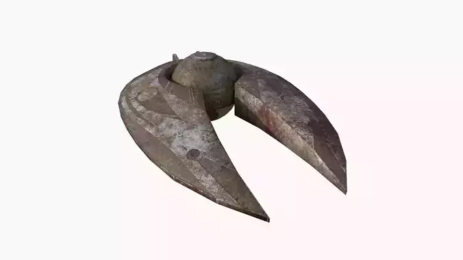 Alien Spaceship UFO I11 Abandoned - Sci Fi Spacecraft Design Low-poly 3D model