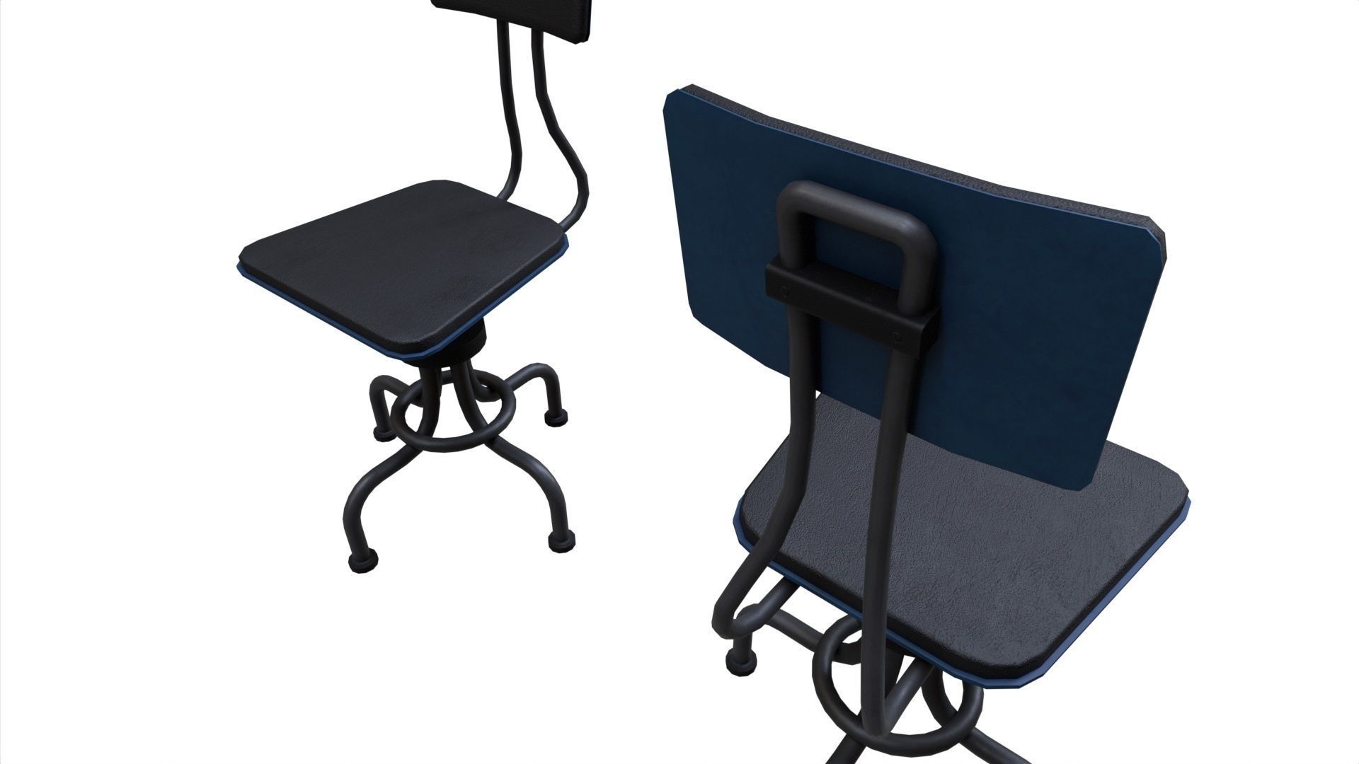 Chair 19 Low-poly 3D model_5