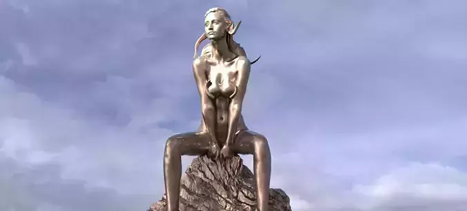 Female form Anatomy Siting Sculpture 2  3D model