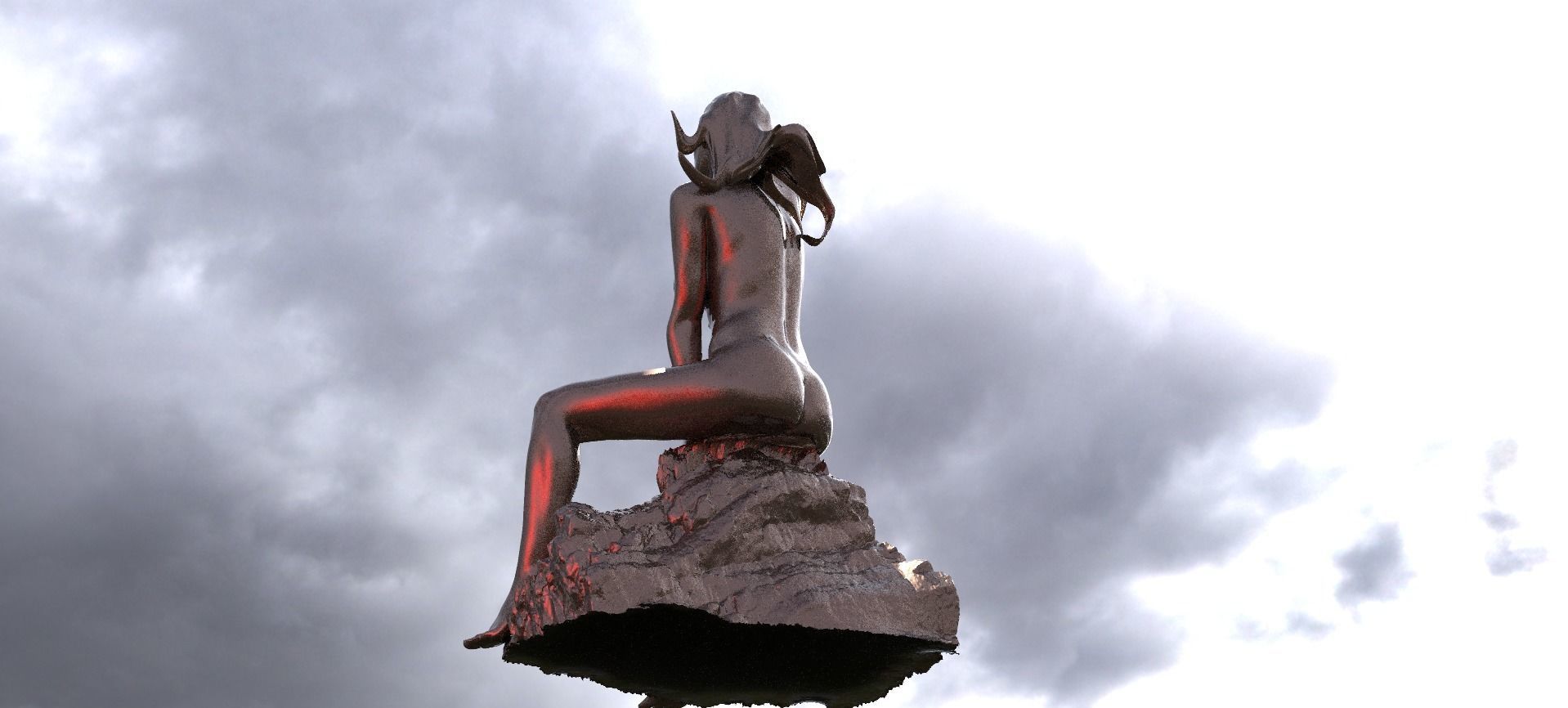 Female form Anatomy Siting Sculpture 2  3D model_1