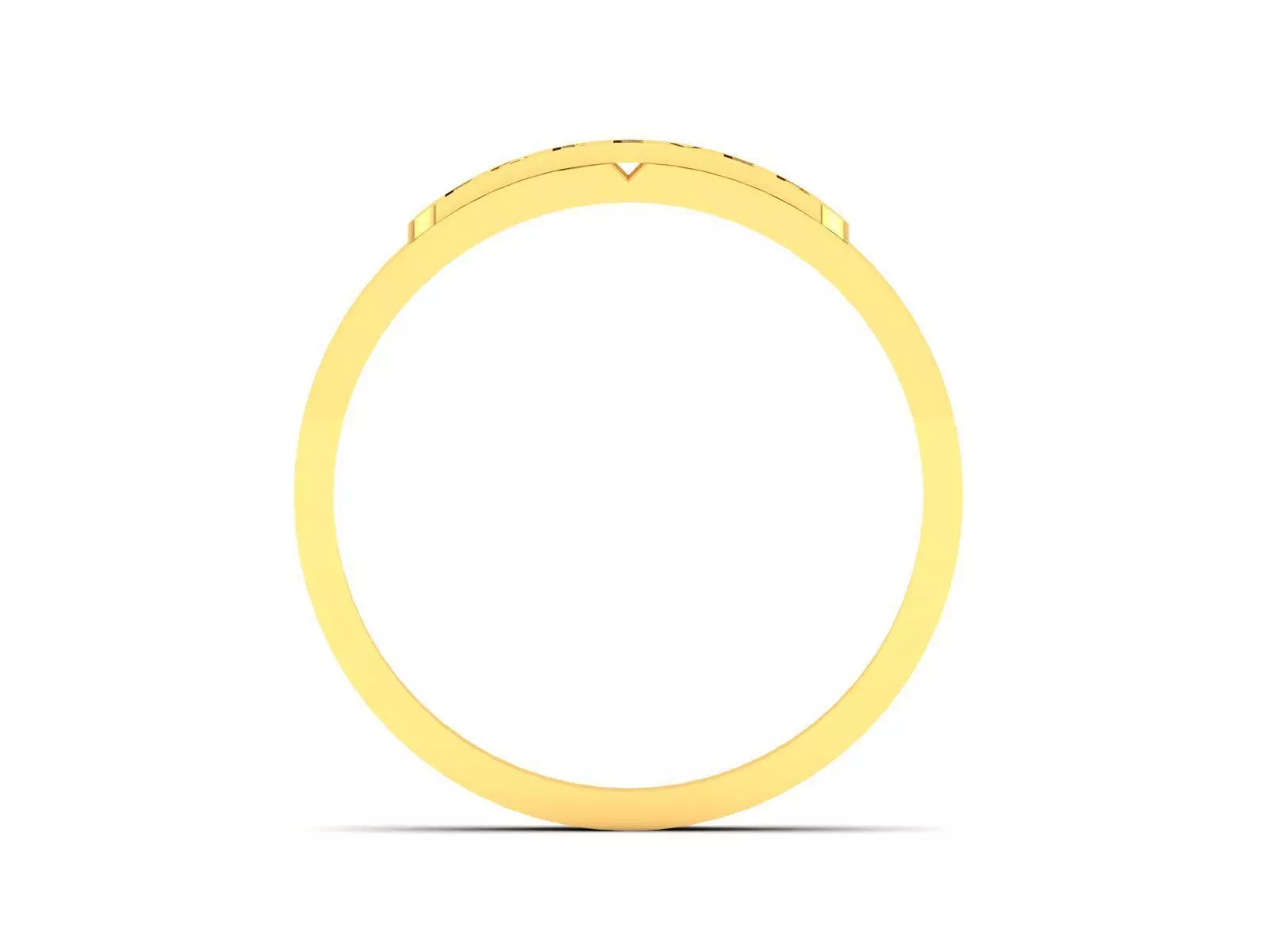 Band 3dm Render Details gold ring that says forever 3D print model