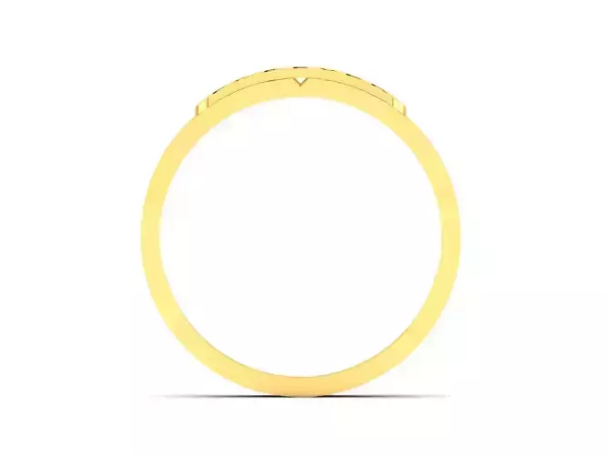Band 3dm Render Details gold ring that says forever