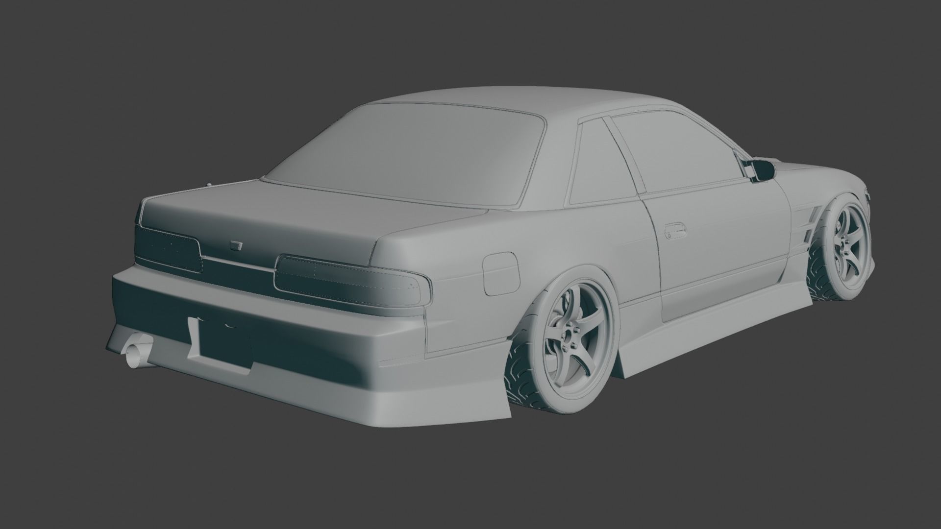 Origin Aggressive Body Kit  S13 Silvia GTS GT7 Base 3D model_3