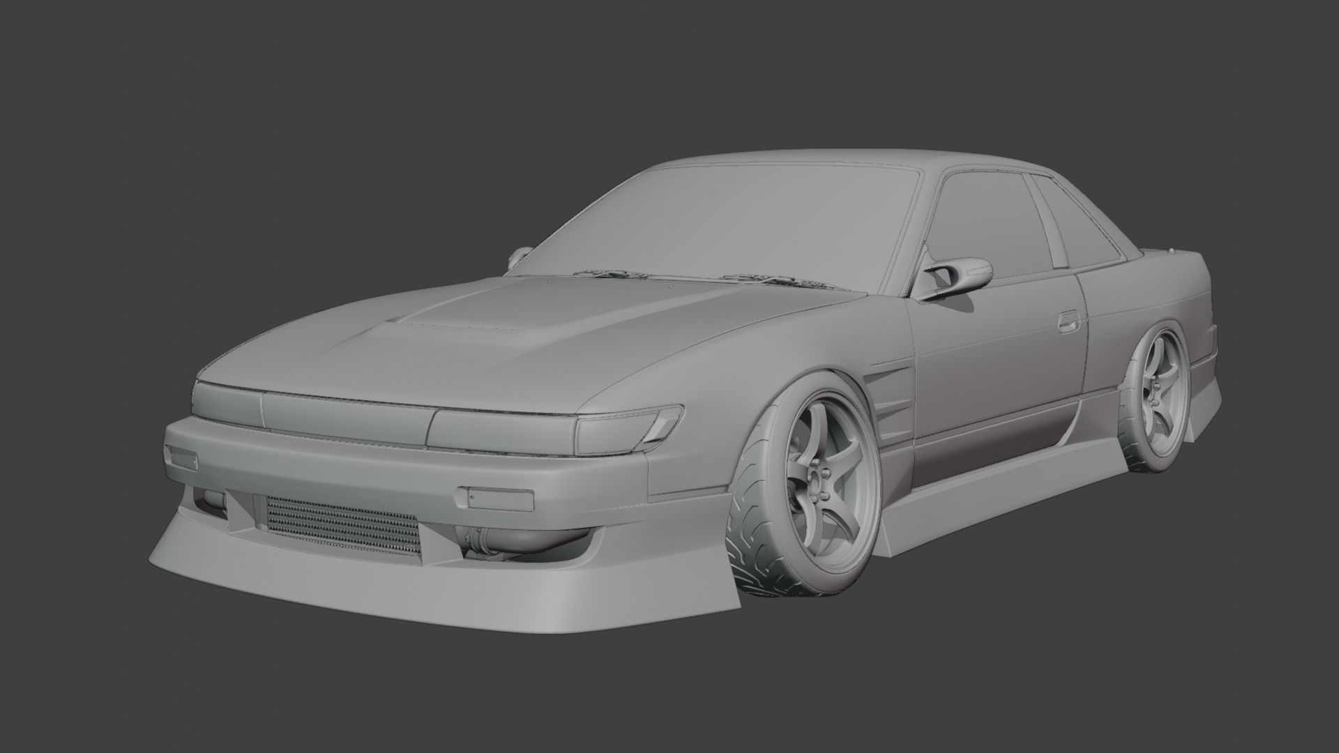 Origin Aggressive Body Kit  S13 Silvia GTS GT7 Base 3D model_1