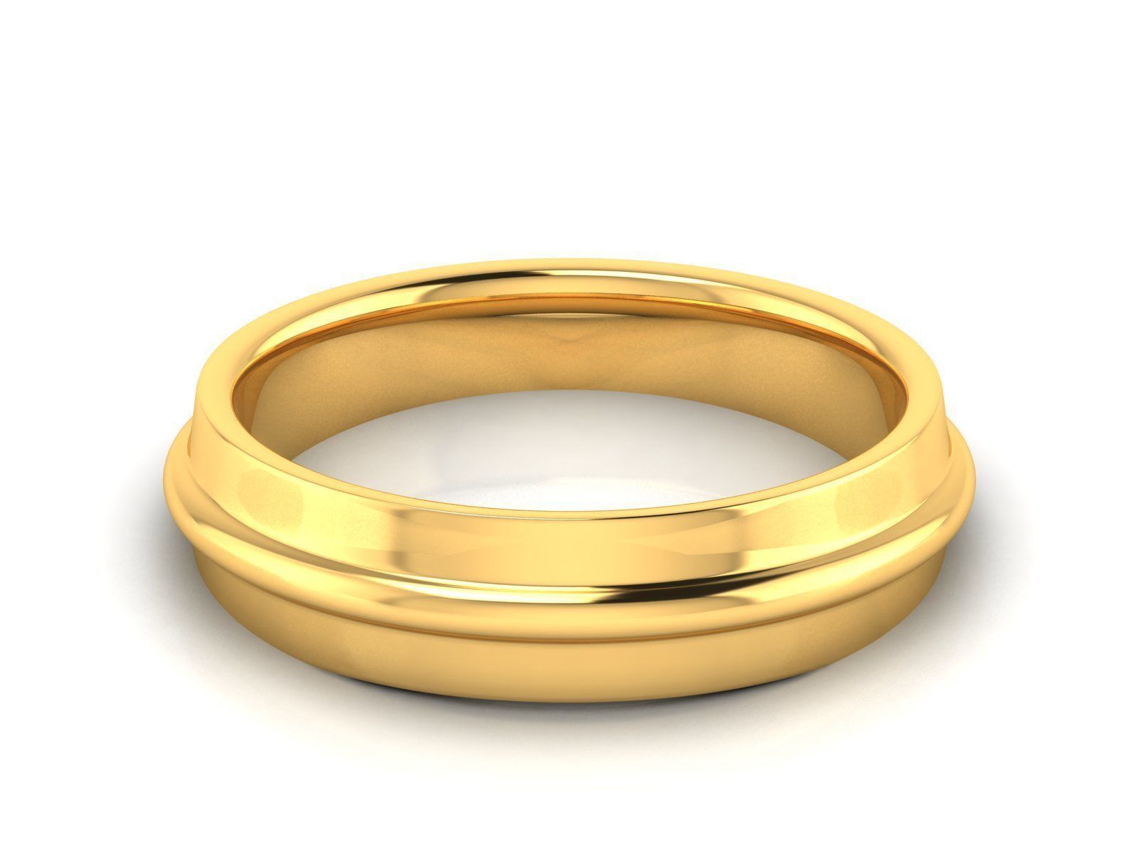 Band 3dm Render Details oval gold ring 3D print model_7