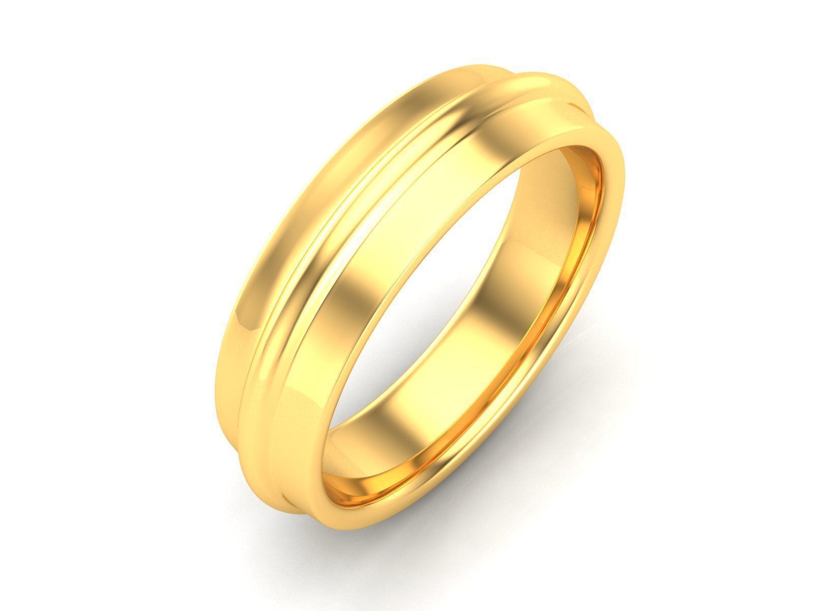 Band 3dm Render Details oval gold ring 3D print model_1