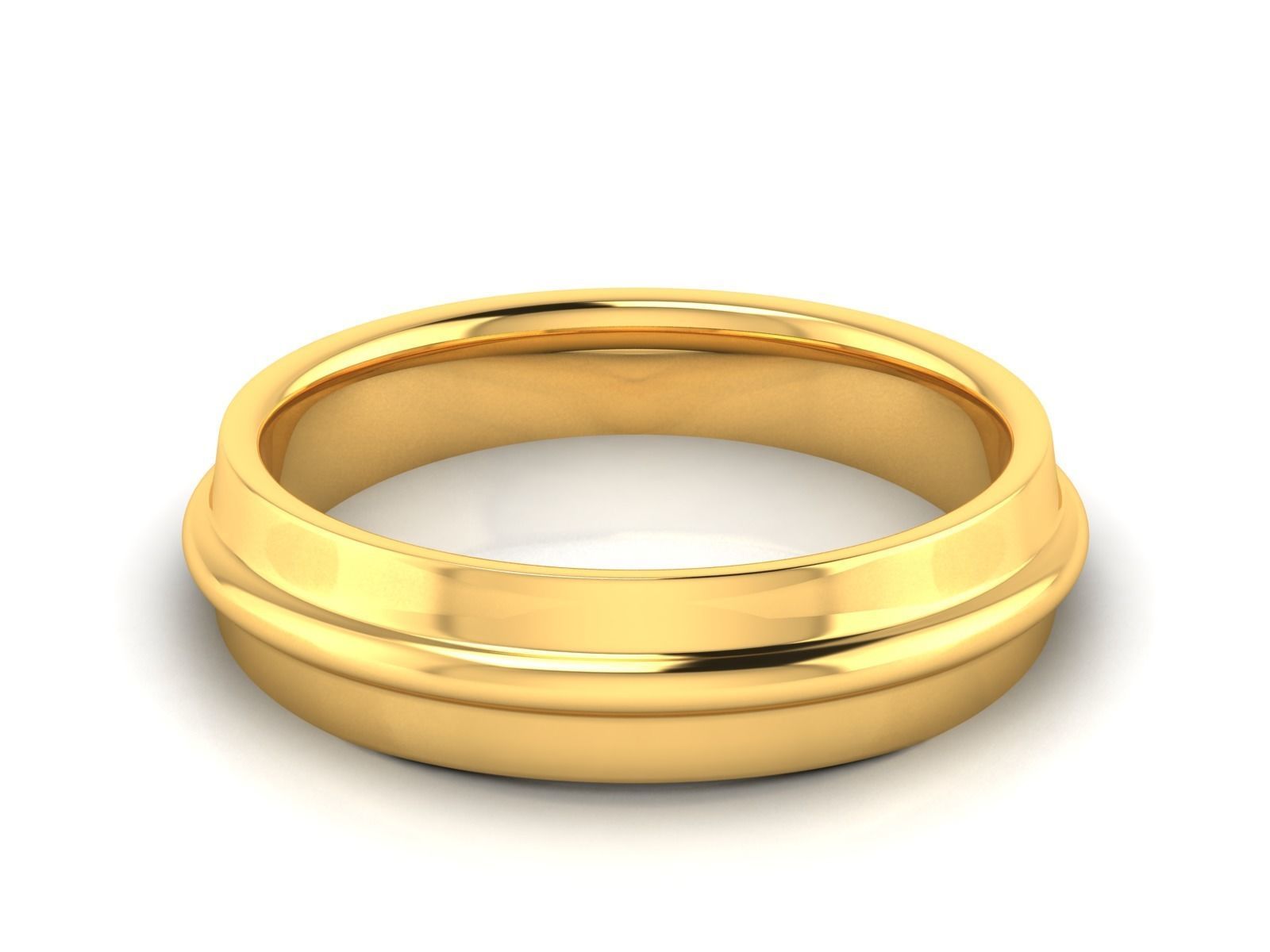 Band 3dm Render Details oval gold ring 3D print model_8