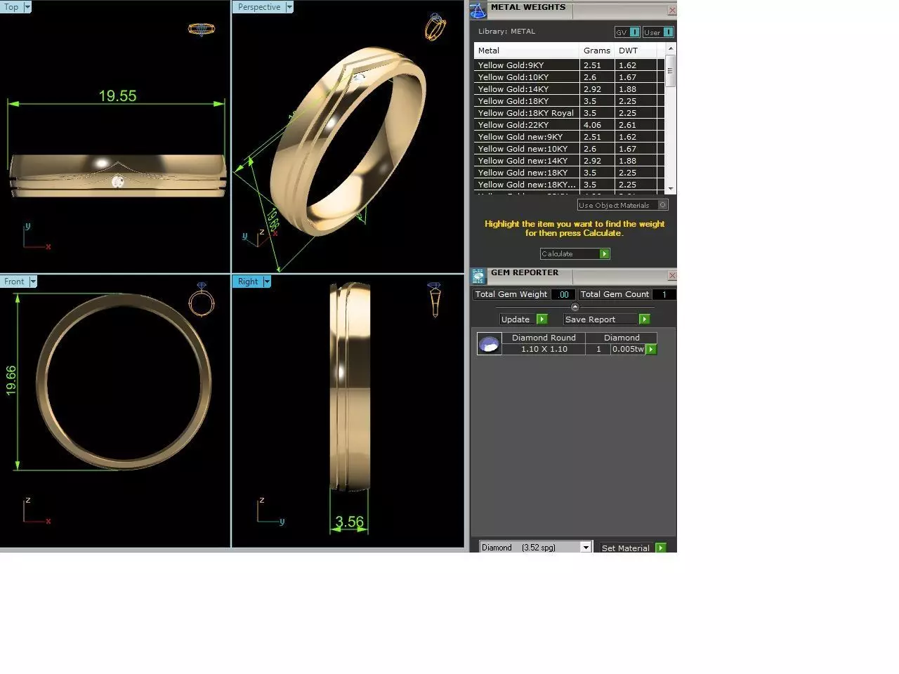 Band 3dm Render Details gold wedding 3D print model