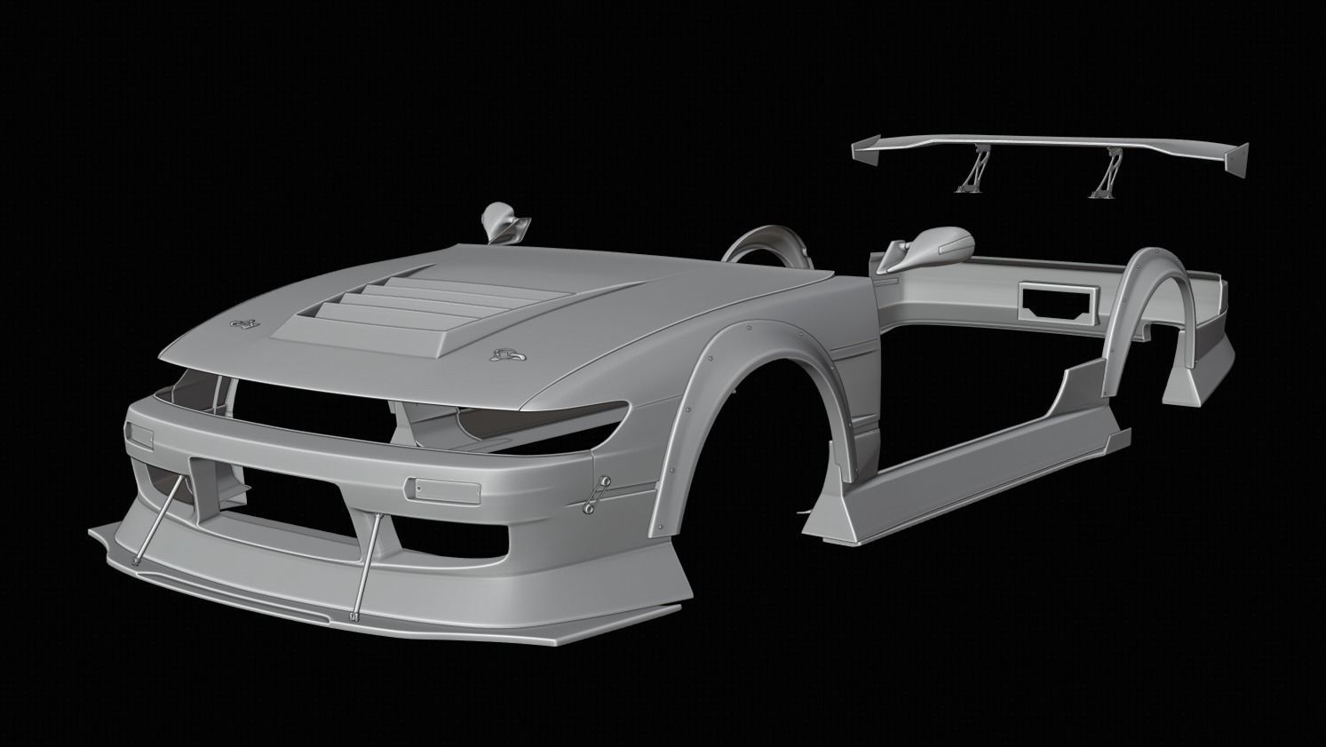 URAS Type4 Body Kit Keiichi Nomura Spec GTS GT7 PS13 Silvia 3D model
