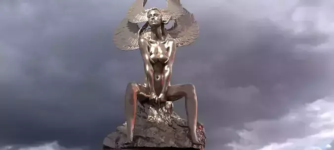 Egyptian goddess Art sculpture  