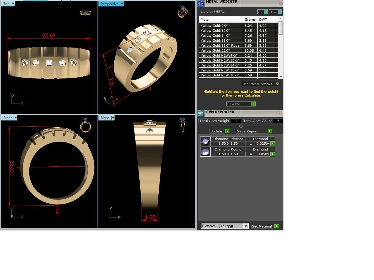 Men ring 3dm Render details 3D print model_12
