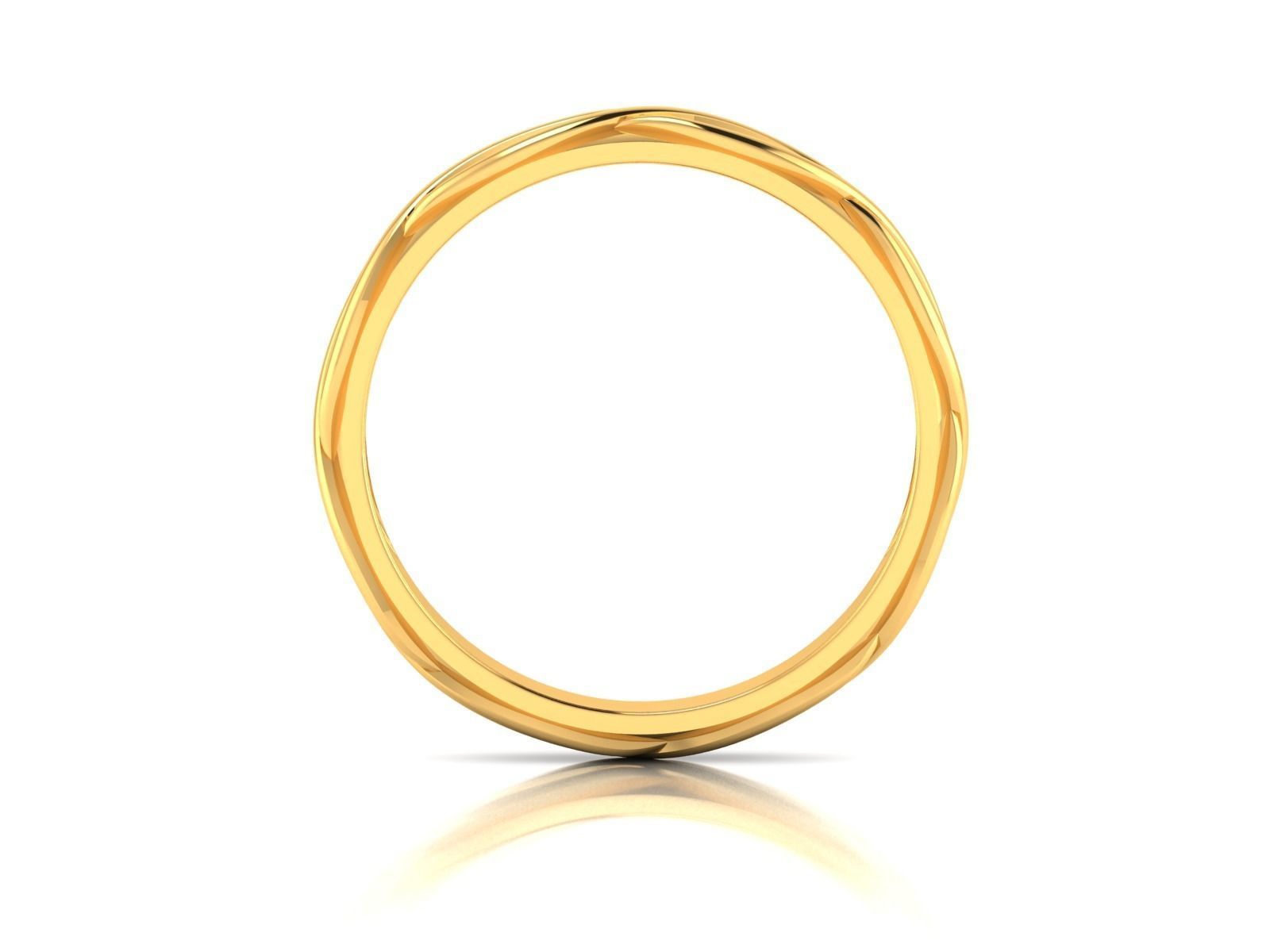 Band 3dm Render Details oval gold ring 3D print model_1
