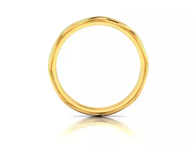 Band 3dm Render Details oval gold ring