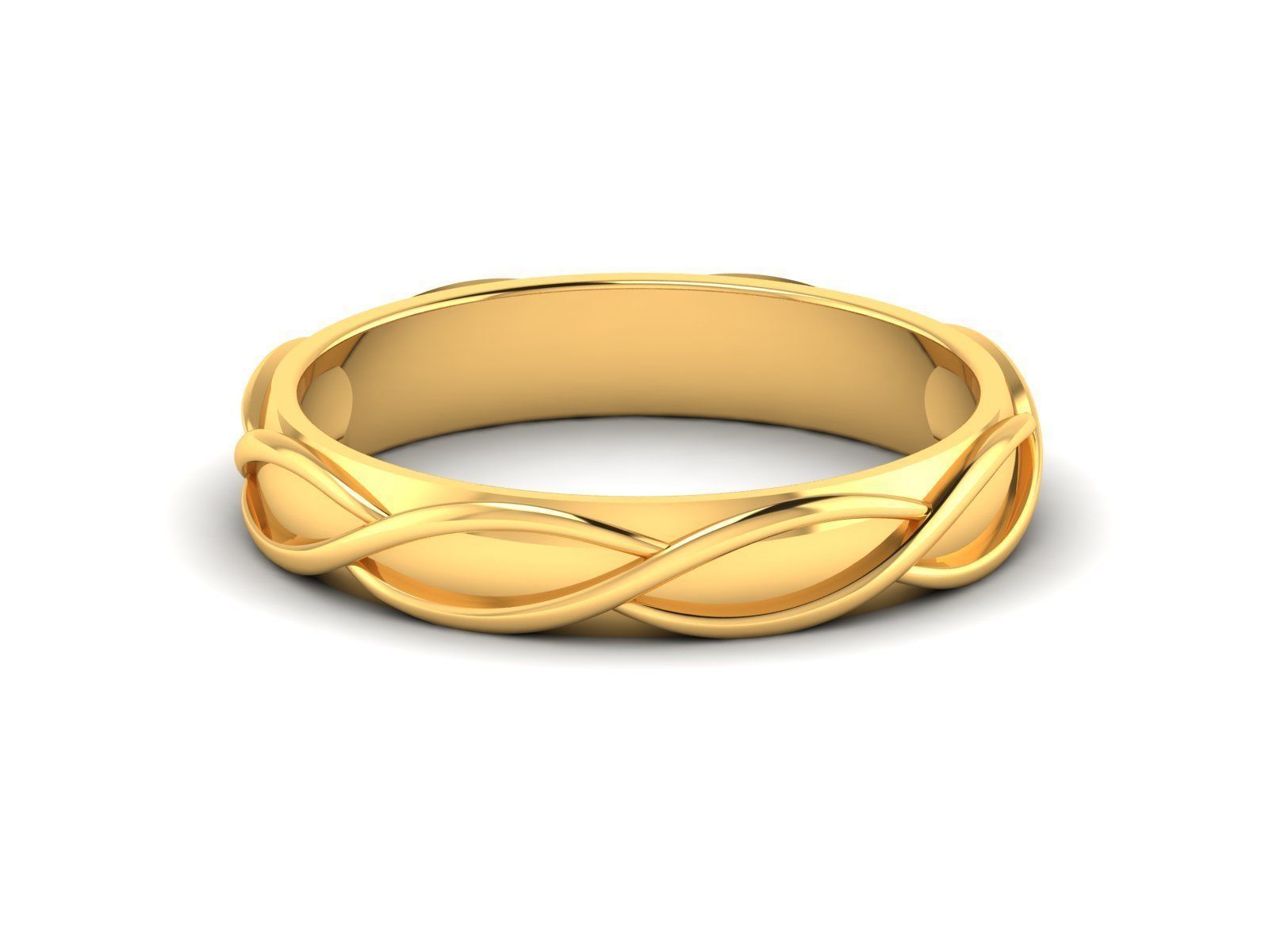 Band 3dm Render Details oval gold ring 3D print model_6