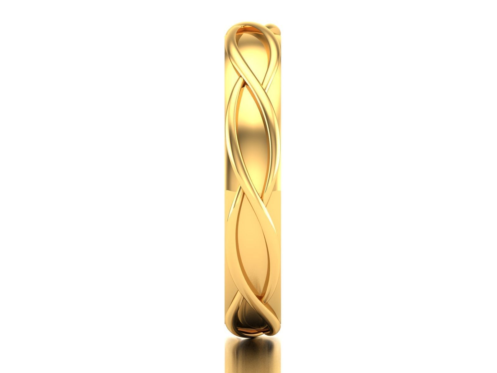 Band 3dm Render Details oval gold ring 3D print model_5