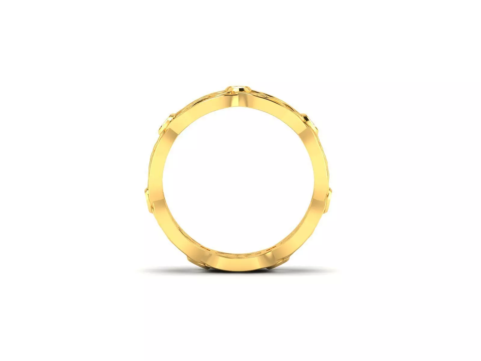 Band 3dm Render Details celtic wedding ring gold with diamonds 3D print model_0