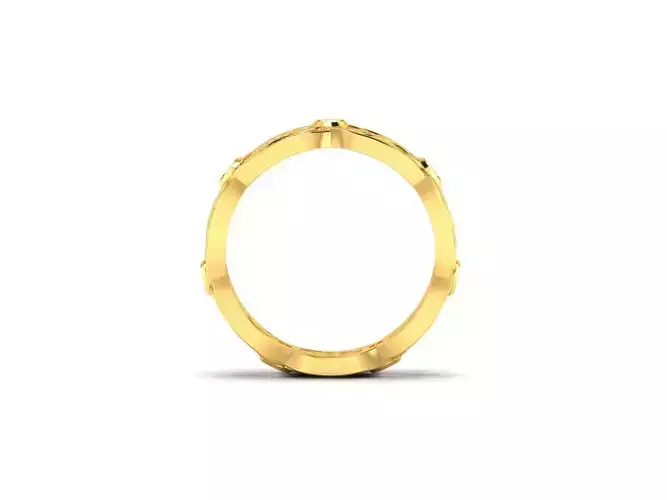 Band 3dm Render Details celtic wedding ring gold with diamonds