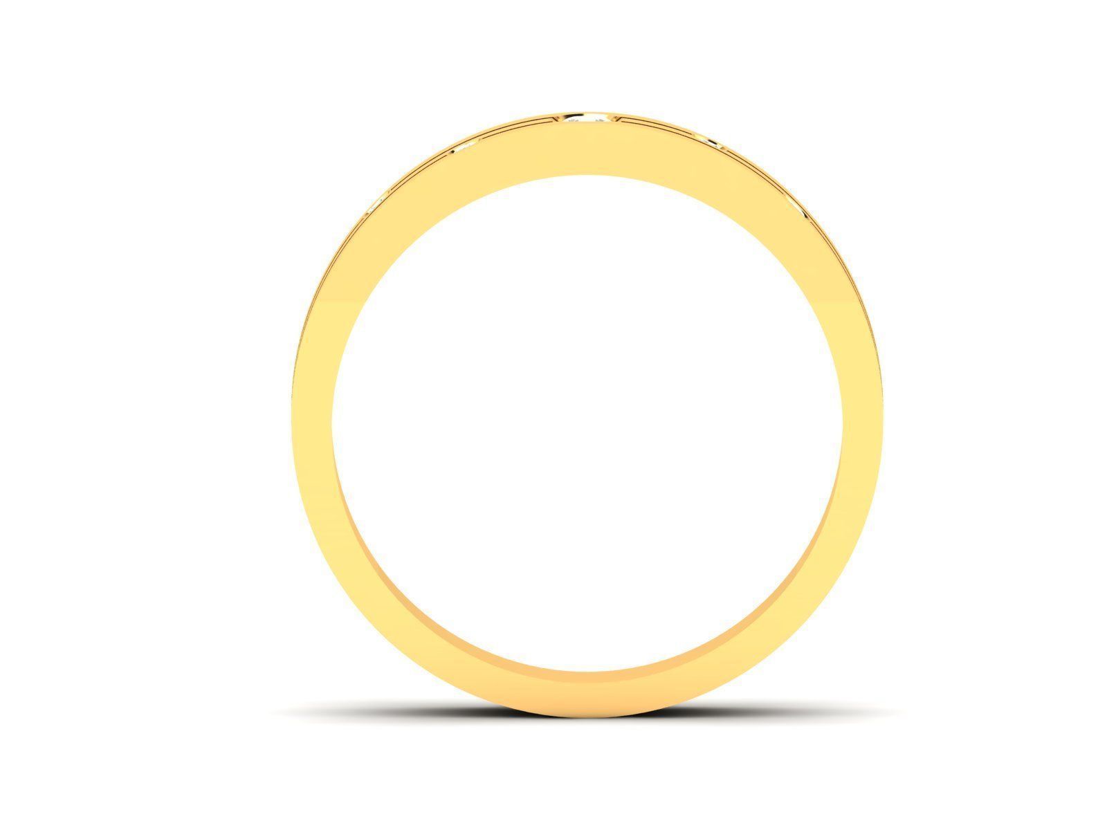 Band 3dm Render Details gold wedding with two diamonds 3D print model_3
