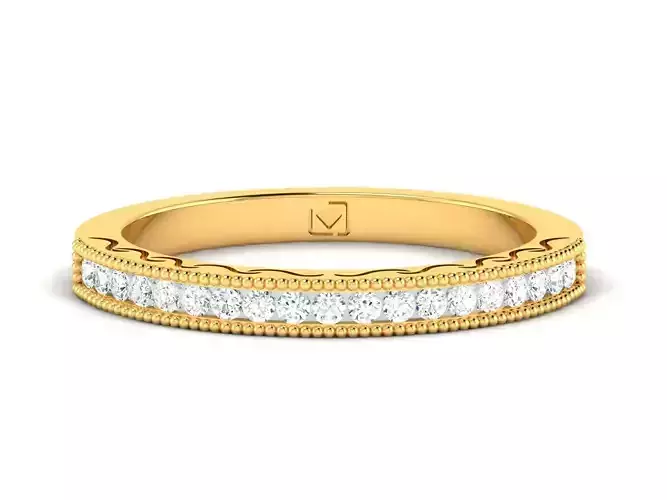 Band 3dm Render Details gold with diamonds