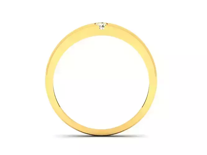 Band 3dm Render Details gold ring with diamond