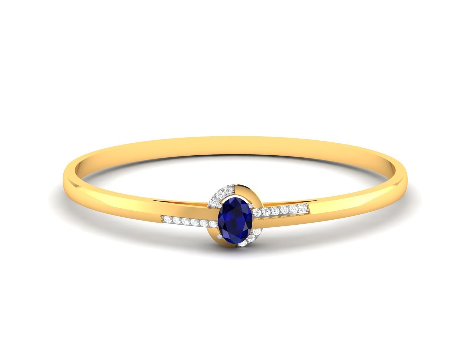 Band 3dm Render Details gold ring with sapphire stone 3D print model_7