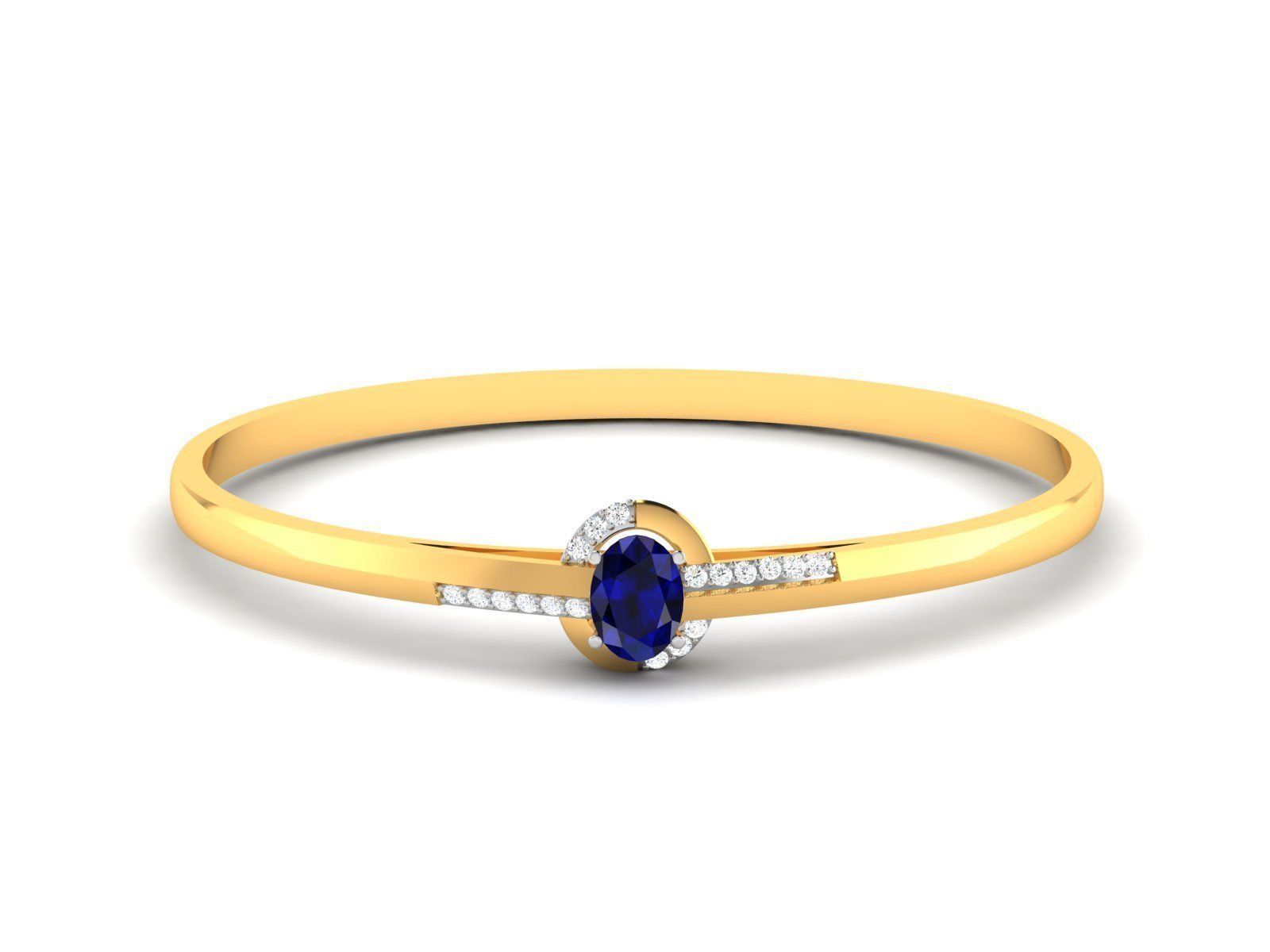 Band 3dm Render Details gold ring with sapphire stone 3D print model_6