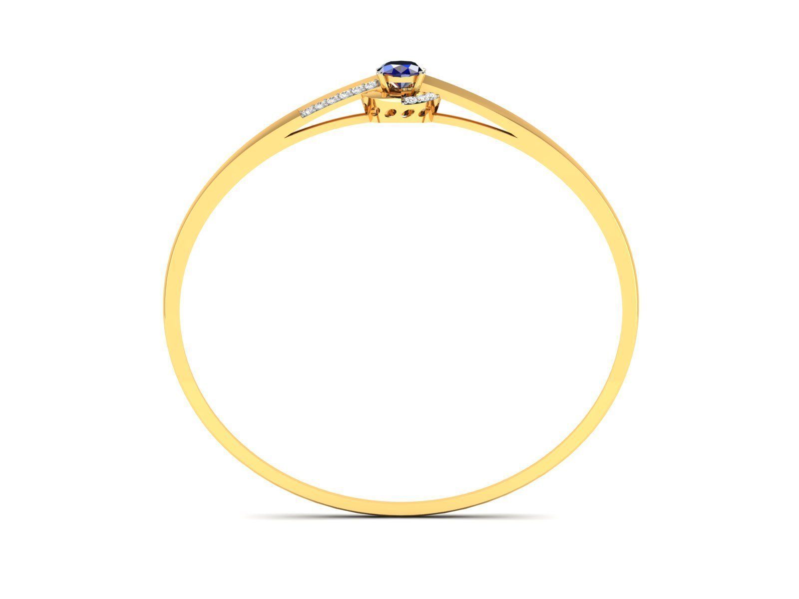 Band 3dm Render Details gold ring with sapphire stone 3D print model_2