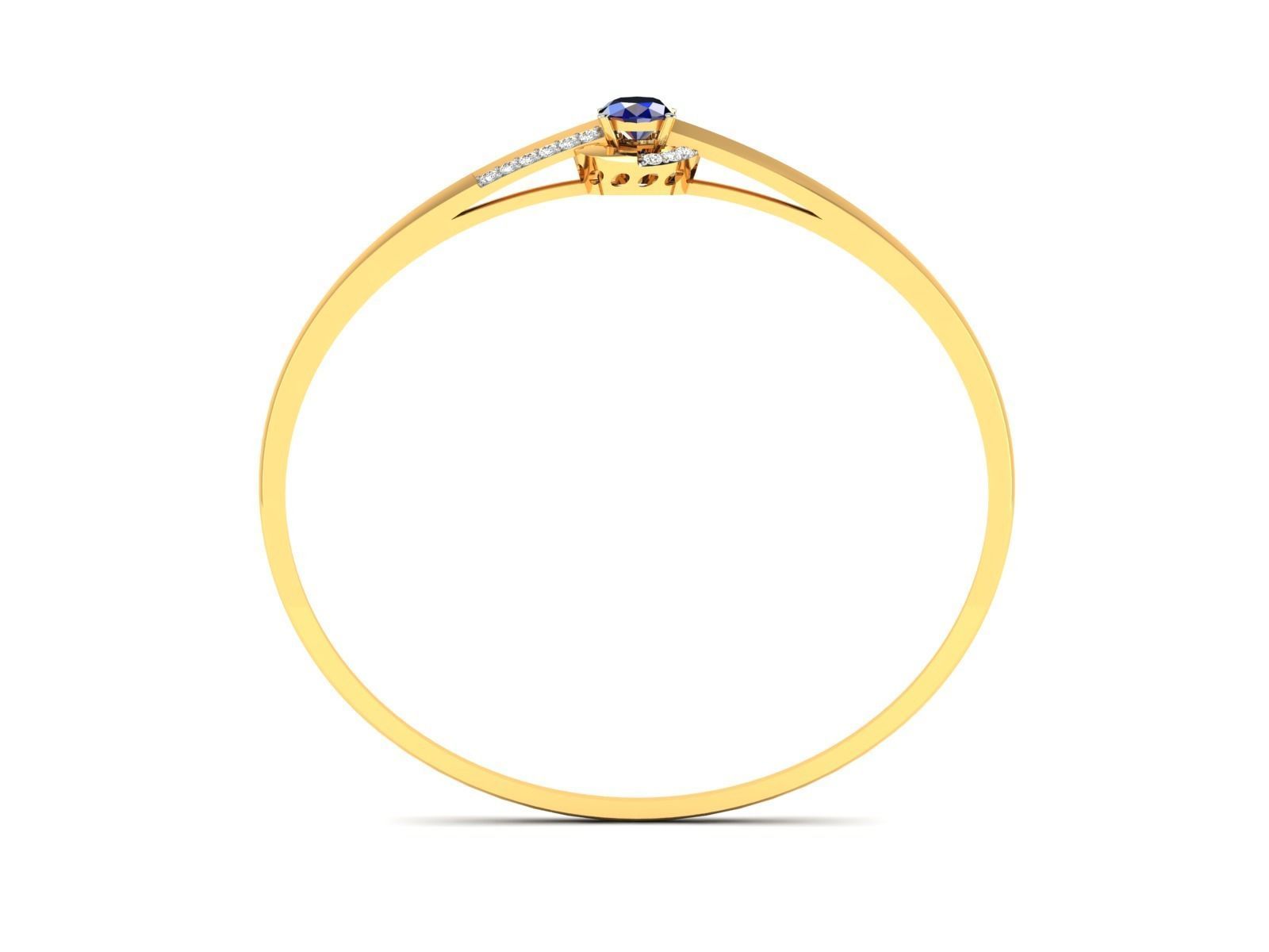Band 3dm Render Details gold ring with sapphire stone 3D print model_3