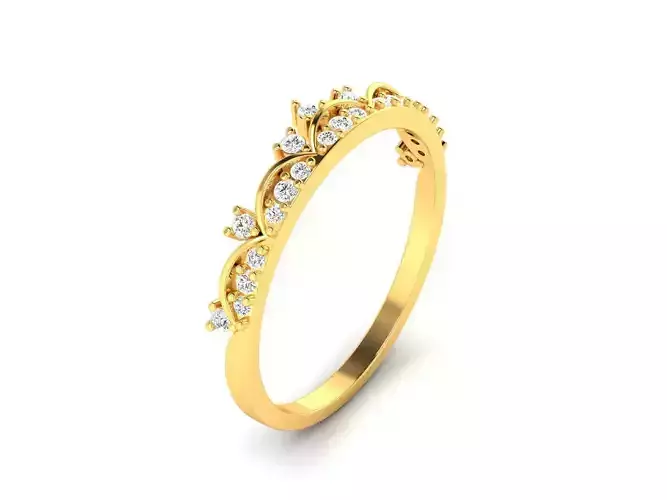 Band 3dm Render Details elegant diamond ring gold