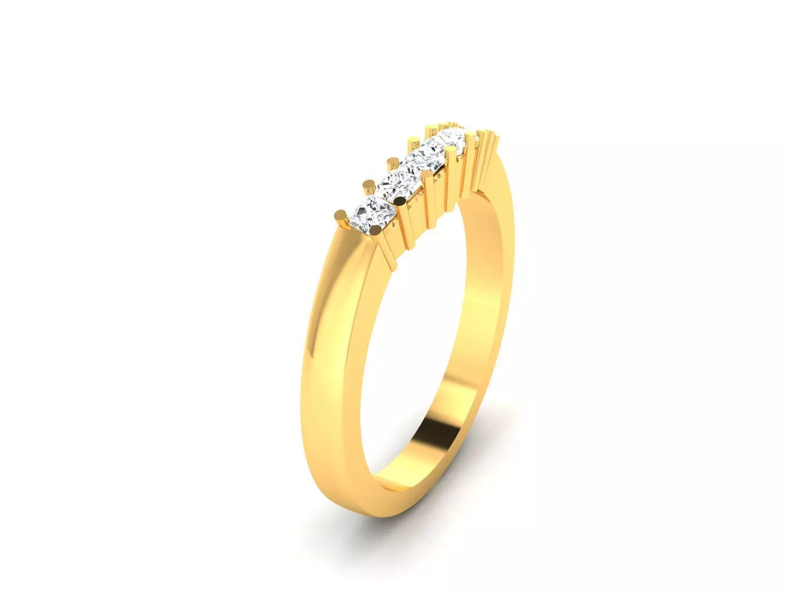 Band 3dm Render Details gold ring with ruby stones 3D model 3D ...