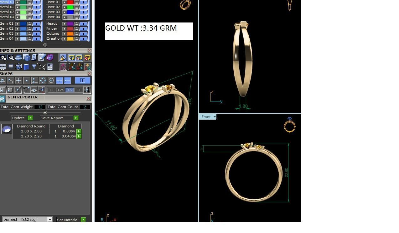 Women ring 3dm Render details 3D print model_21