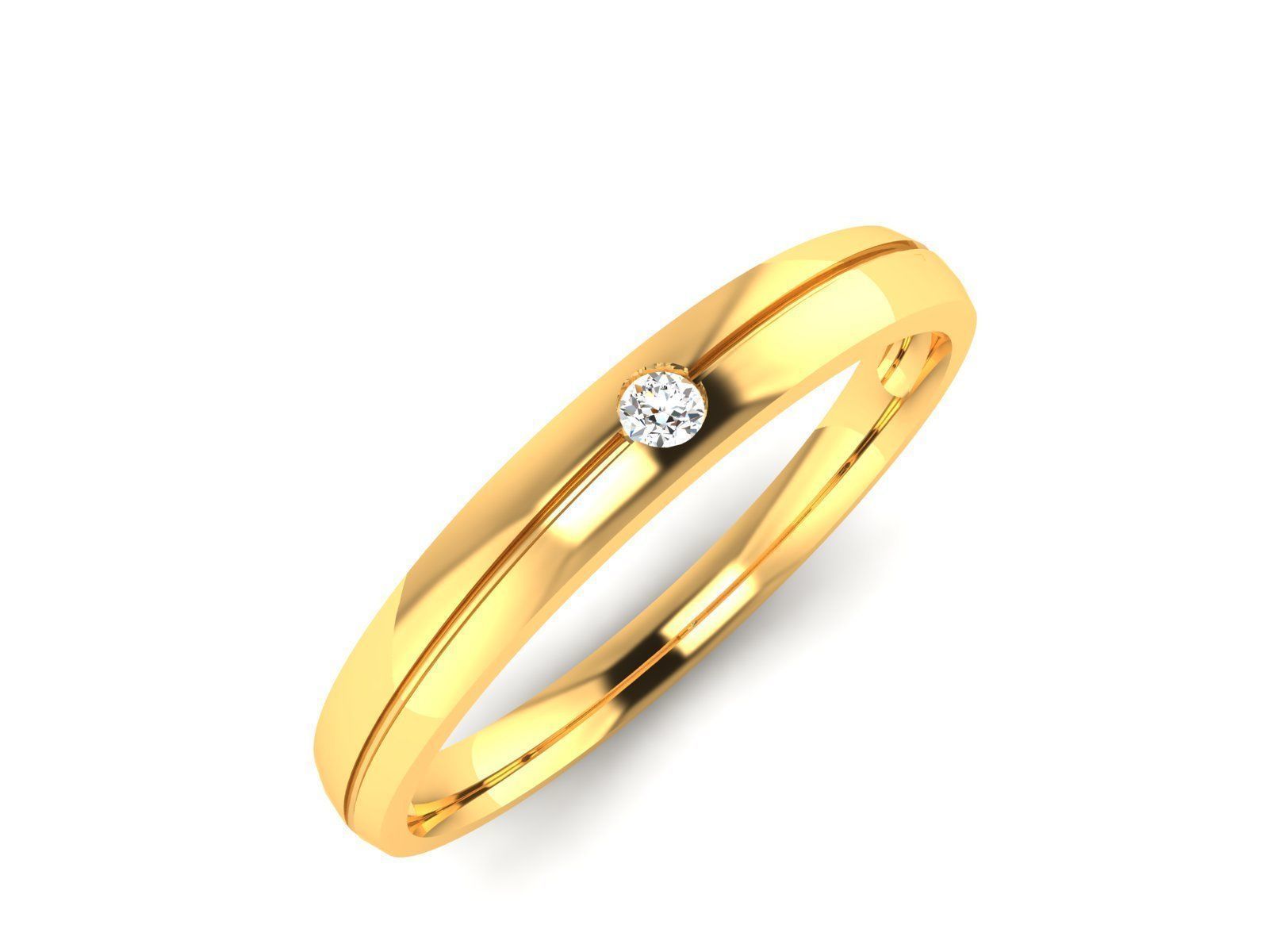 Band 3dm Render Details gold wedding ring 3D print model_1