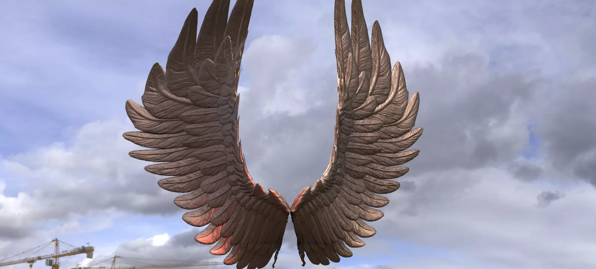Egyptian Goddess wings 4 3D model_0