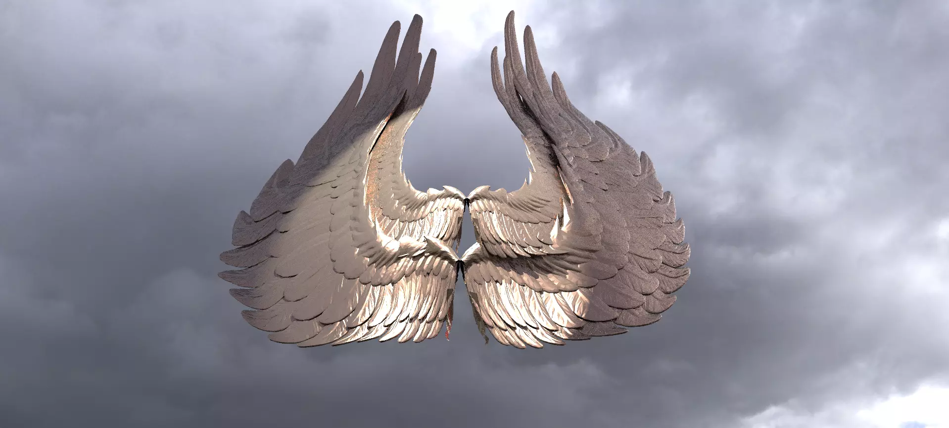 Egyptian Goddess wings 5 3D model_0