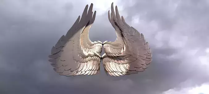 Egyptian Goddess wings 5 3D model
