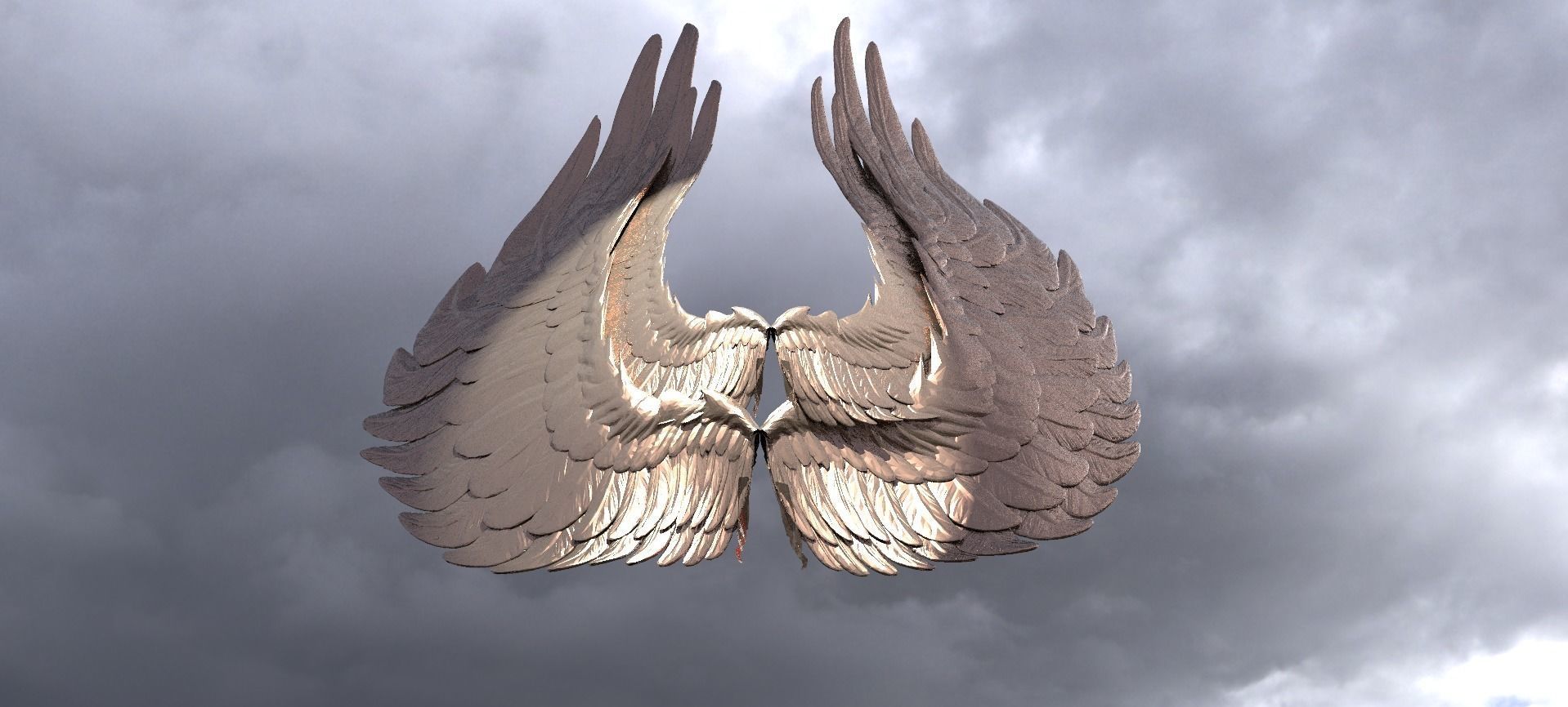 Egyptian Goddess wings 5 3D model_1