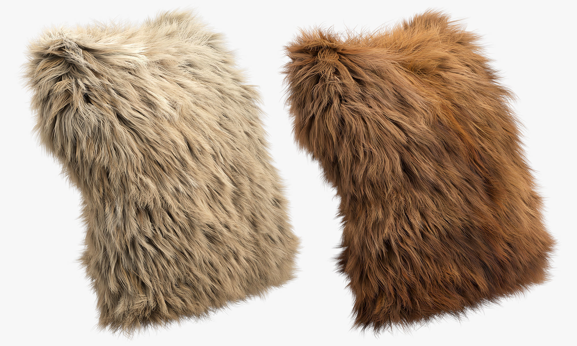 Collection of 38 fur pillows 3D model_16