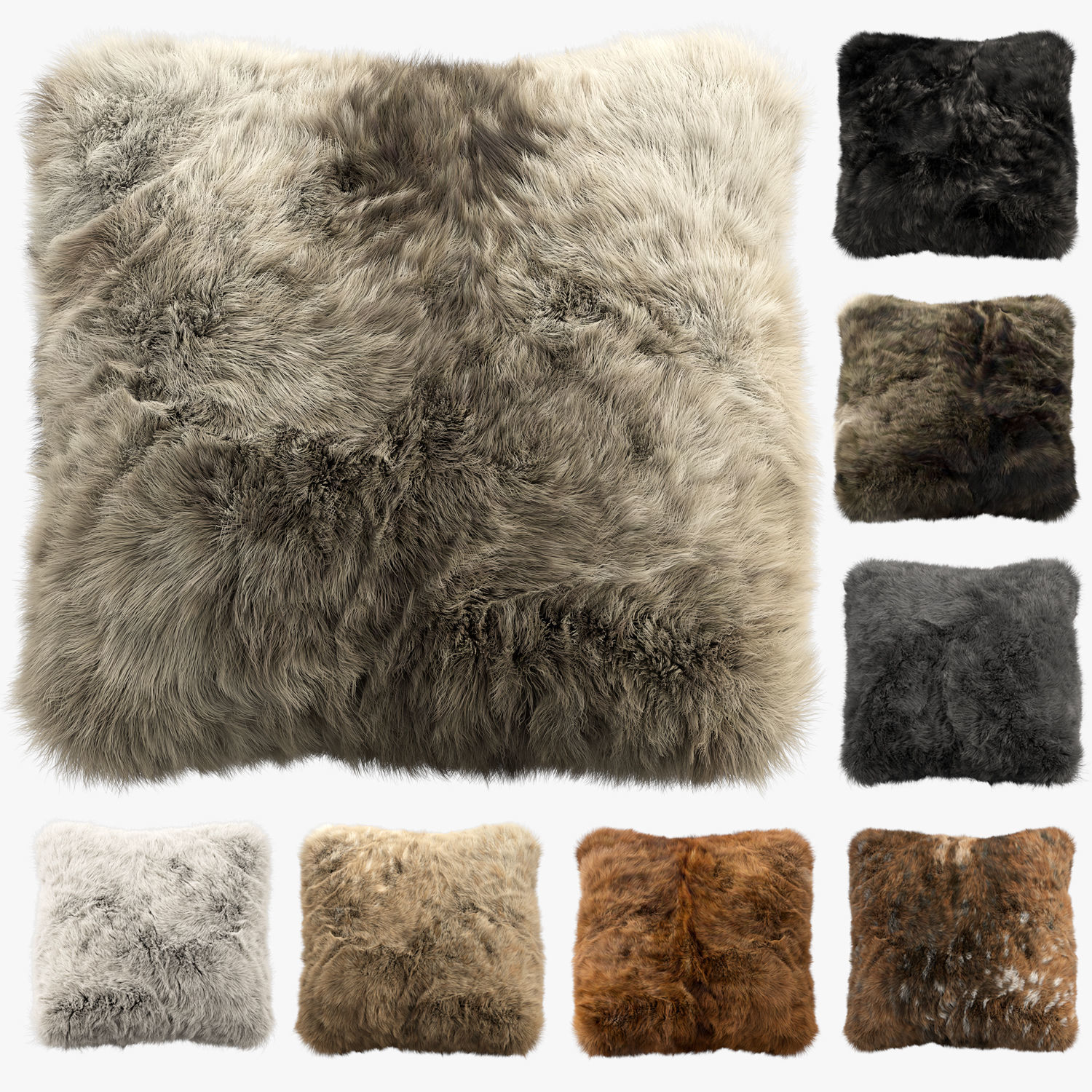 Collection of 38 fur pillows 3D model_24