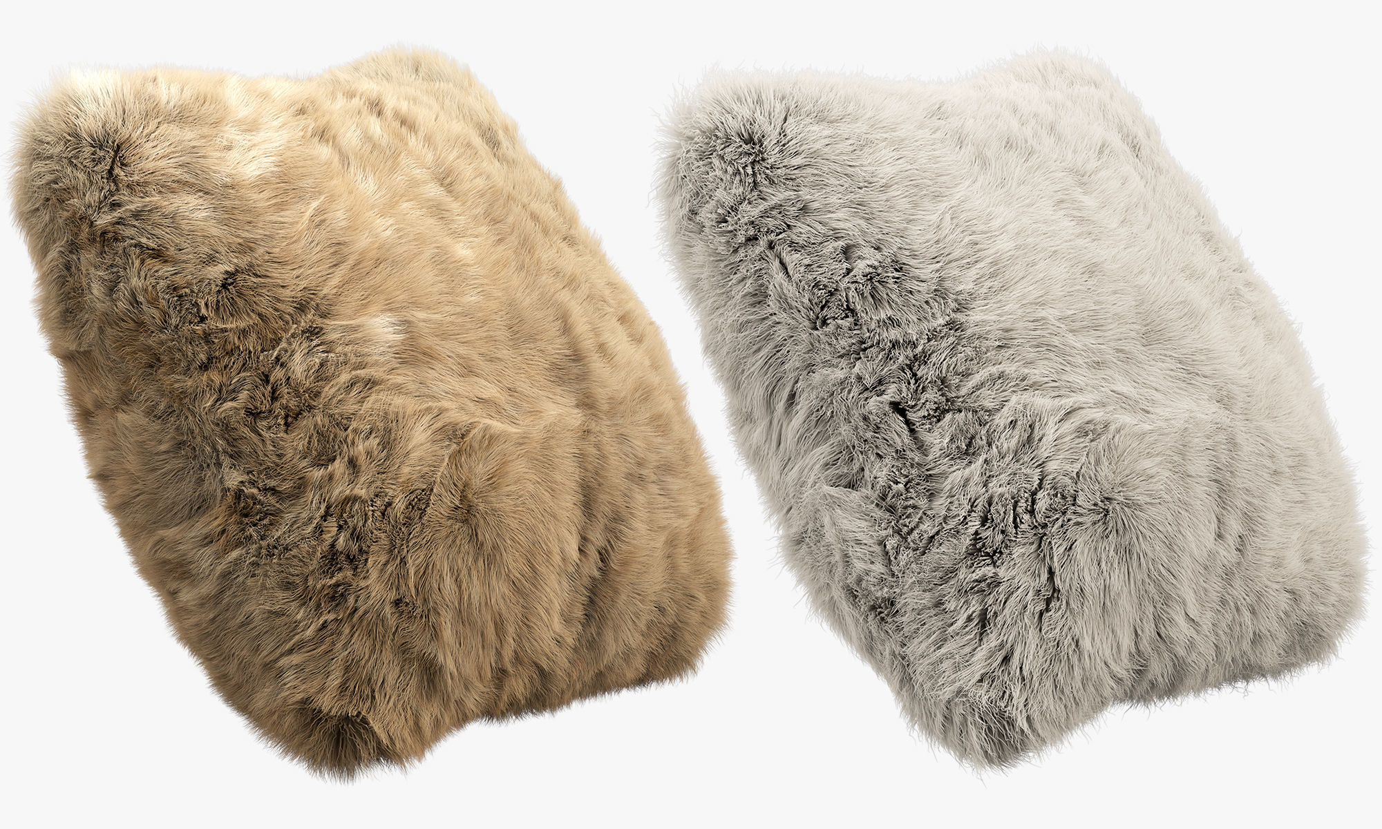 Collection of 38 fur pillows 3D model_37