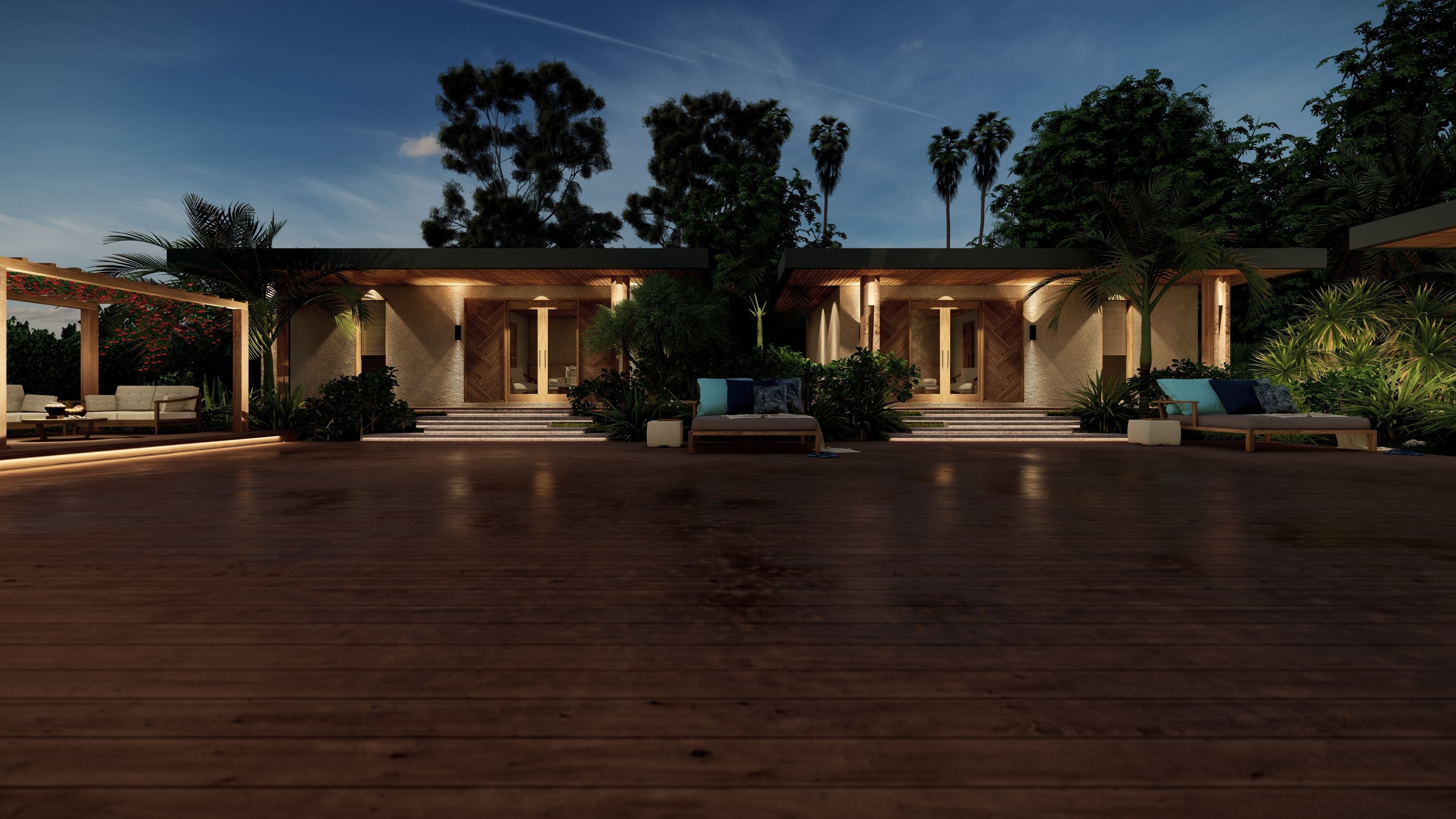 VILLA modern house 3D model 3D model_1