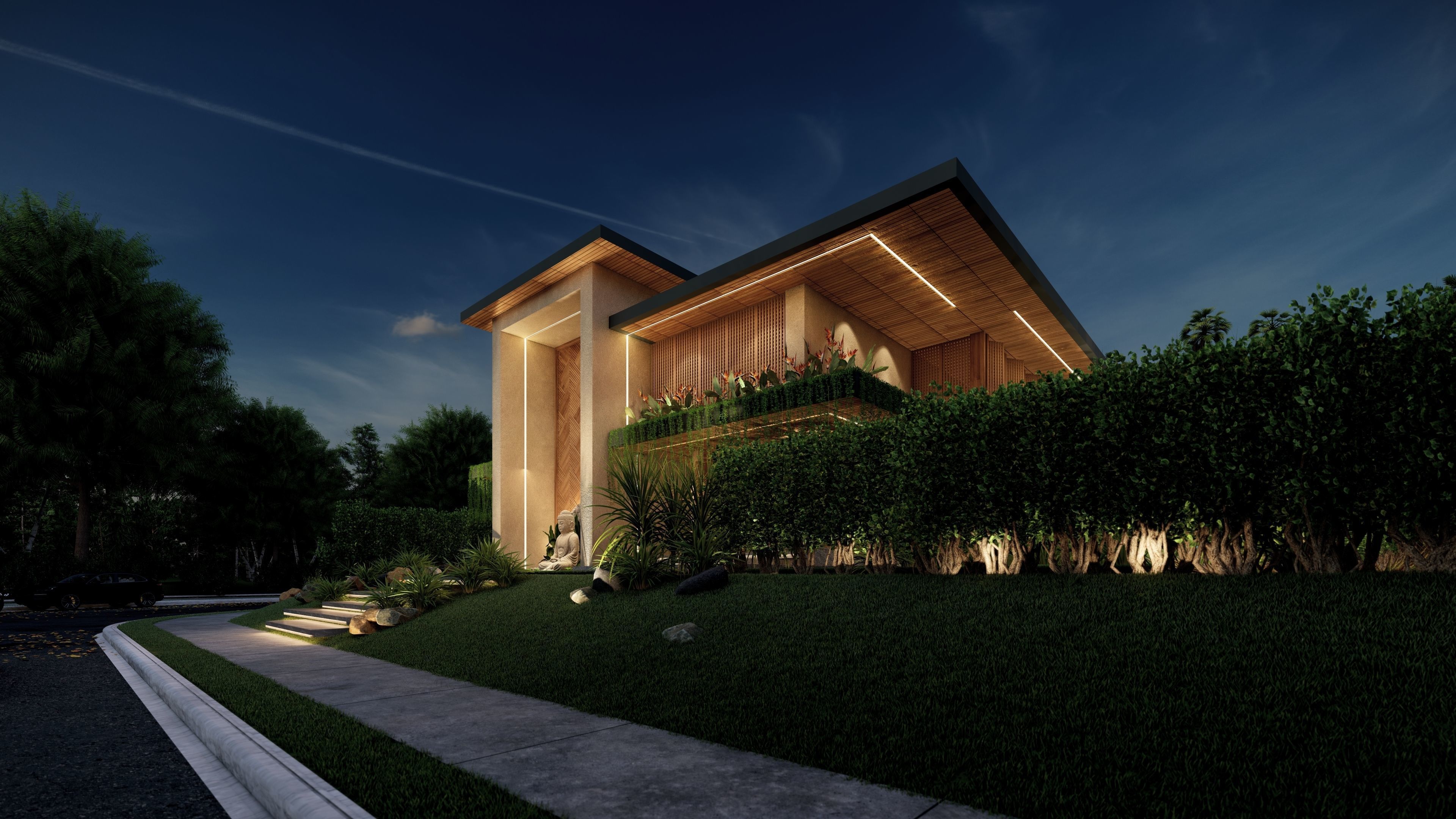 VILLA modern house 3D model 3D model_4