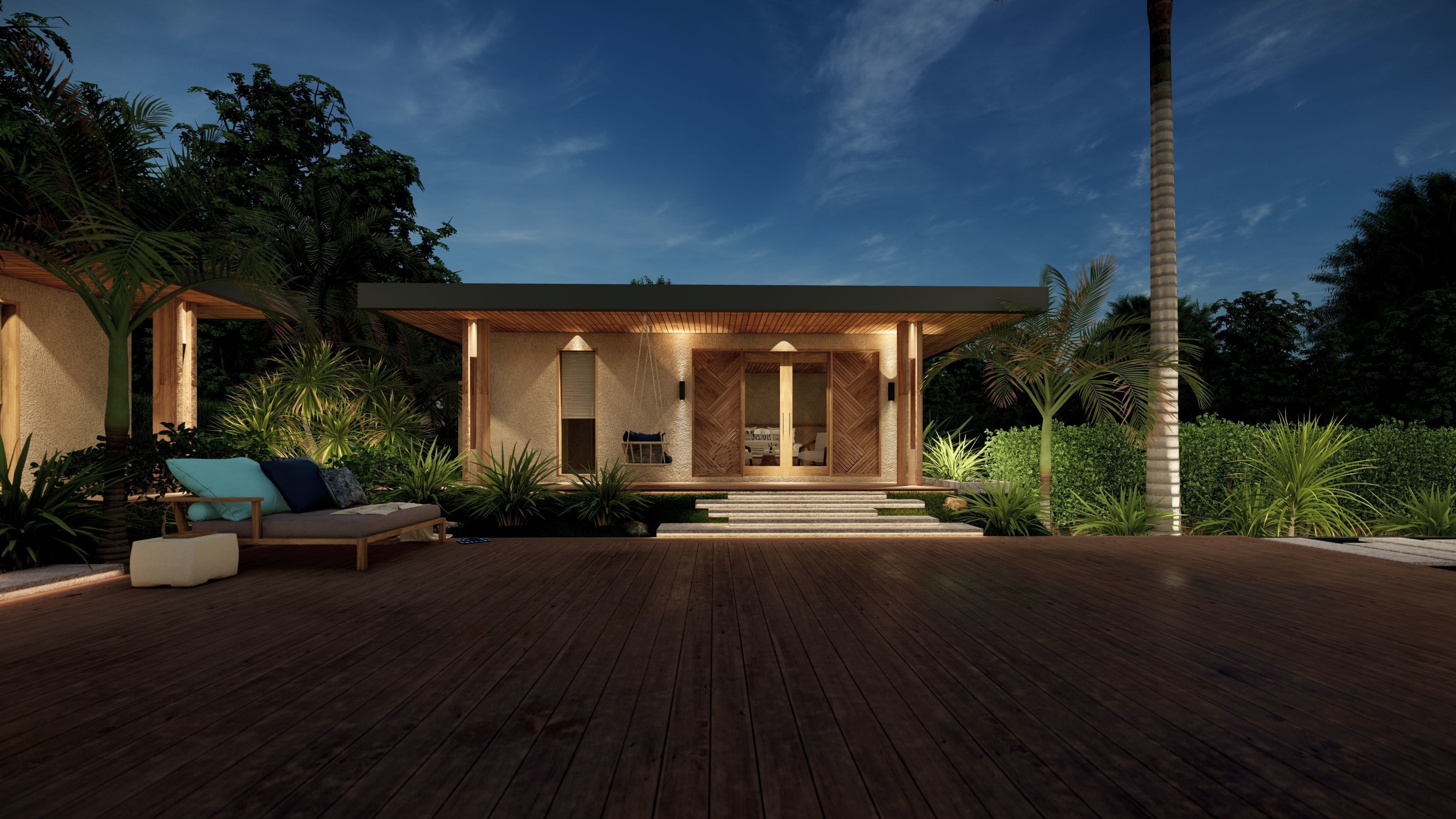 VILLA modern house 3D model 3D model_7