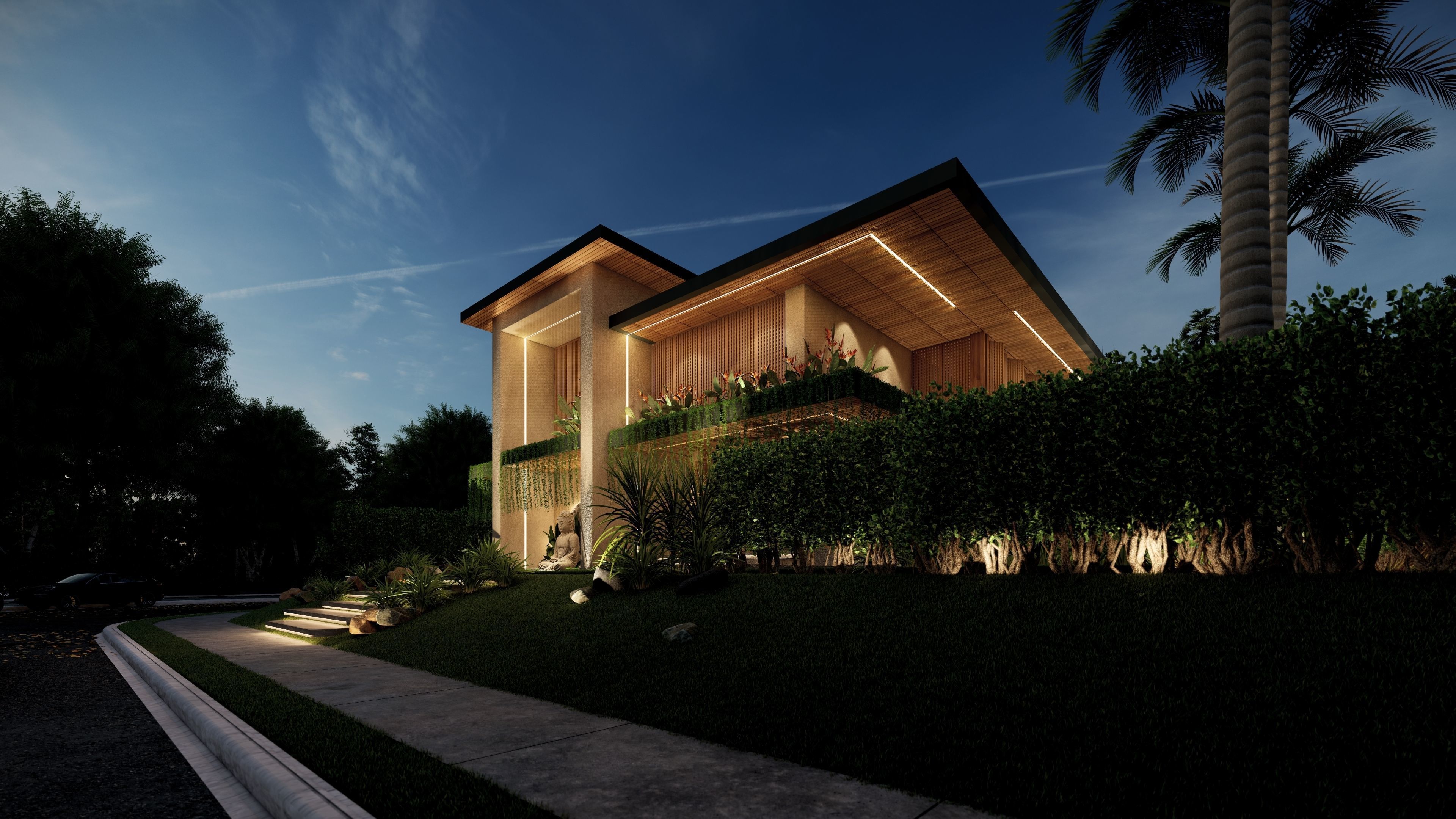 VILLA modern house 3D model 3D model_9